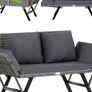 Polyrattan Garden Bench with Reclining Function Image 8