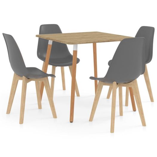 5 Piece Dining Set Grey