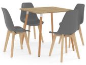 5 Piece Dining Set Grey