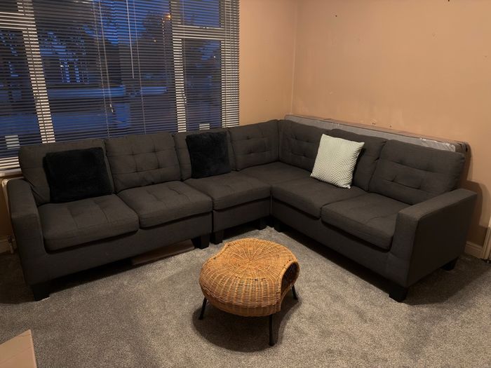 Large Modular Corner Sofa + FREE Footstool