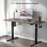 Electric Standing Desk 110x60cm, Height Adjustable Desk with Memory Handset, Stand Up Desk with Image 4