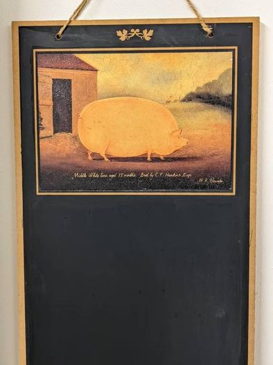 Vintage pig blackboard