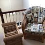 Arnotts Rattan Sofa Suite (Wicker Style) - 2 Seater + Armchair + Table Image 2