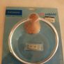Pair of Brand New Sabichi Beech & Chrome Bathroom Towel Rings (Sealed) Image 2