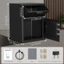 Depository Drop Cabinet Safe - 70L Large Size with Digital Keypad Lock and Anti Theft, Business Security Safe Box with Alarm Function, Large Drop Slot Box for Cash Slip Office Home Image 6