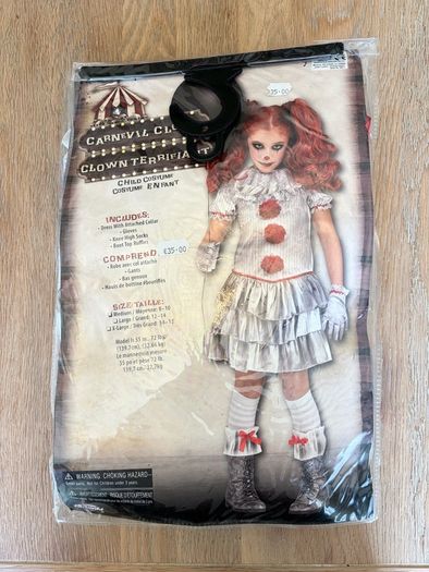 Girls Clown halloween costume