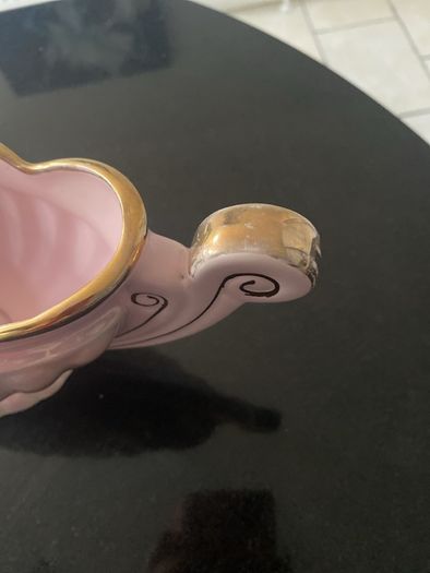 Large Sadler art Deco style  "Majestic" Pink Lustre Ware Gondola Mantle Vase