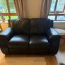 Black Leather 3-Seater & 2-Seater Sofa Set Image 4