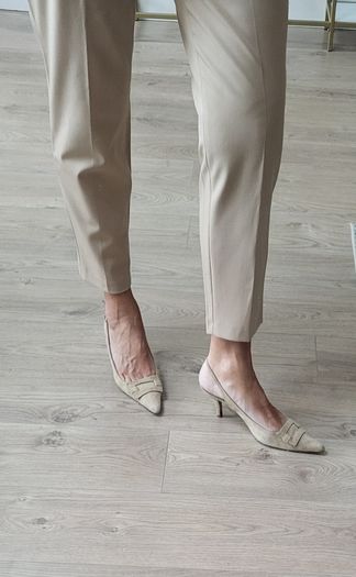 CAMBIO Kate tan cigarette style pants Sz 10UK - Bnwot -Rrp 159.90