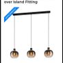 Brand New EGLO Oilella 3-Light Smoked Glass Pendant Image 2
