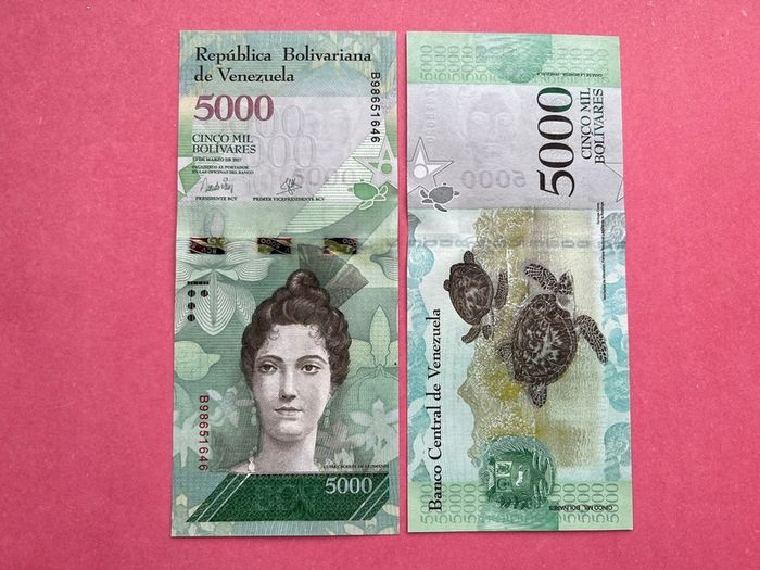 Venezuela  5000 Bolivares  2017. Pick 97b ( Uncirculated )
