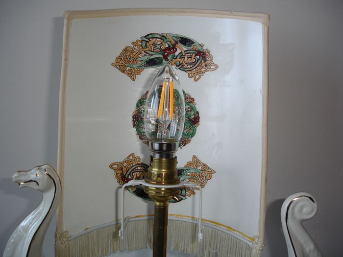 CRE Irish Porcelain Hand Made Viking Ship Table Lamp in Galway