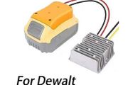 Step Down DC Voltage Converter For DeWalt 18V to 12V Battery Dock Power 180W Inverter, DIY Adapter Buck Regulator