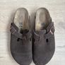 Birkenstock Boston Clogs Brown suede Sozw 7 Image 2