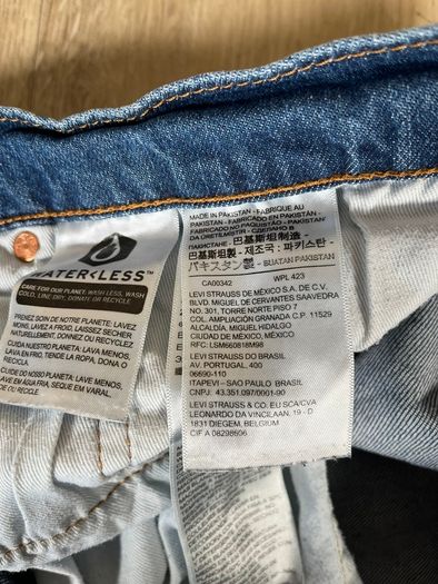 Levis 502 Jeans Mens Blue W38 L34 Premium Big E