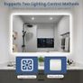 Bathroom-Mirror-with-LED-Lights for Wall 60x80cm, Bluetooth, Anti-Fog, 3 Colors Dimmable Bathroom-LED-Mirror, Memory Function, Tempered Glass, CRI90+, IP44 Waterproof (Horizontal/Vertical) Image 4