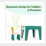 Kids Table Chair Set Kids Building Block Game Table for Children with 2 Chairs Learning Drawing Children Play Room Furniture Image 4