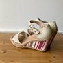Ugg Atasha striped wedge cream leather sandals uk7.5 Image 3