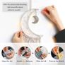 Handmade Moon Dream Catcher Woven Cotton Half Circle Moon Dreamcatcher Macrame Wall Art Home Decoration Wedding Decoration Ornaments Craft Image 4