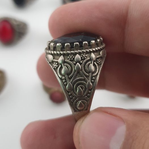 Old World Antique Mixed Brass Artisan Lot of 15 Rings