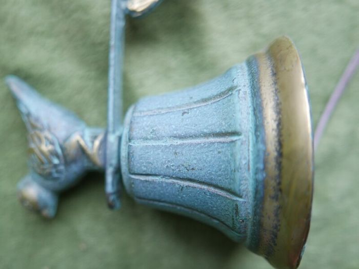 CAST IRON Wall Mount Hummingbird Welcome Bell Rustic Farm/Garden/Patio Door Decor