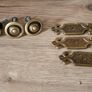 Vintage Brass Knobs and Hinges Set Image 2