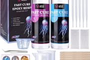 Fast Curing Epoxy Resin Kit-4 Hours Demold, 600ml/20oz Quick Curing &amp; Bubble Free Epoxy Resin for Craft, Art, Resin Supplies with Foil Flake, Resin Cup, Stir Stick (FREE POSTAGE)