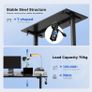 Electric Standing Desk, 100 x 60 cm Height Adjustable Sit Stand Desk with Splice Board and Memory Smart Pannel, Home Office Desks, Black Image 5