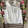 Bnwt white sleeveless top premiun brand Orly size medium 100% cotton Image 7