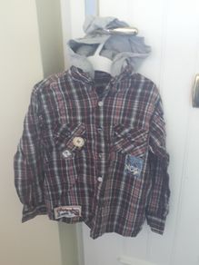 Dunnes shirt with detachable hoodie