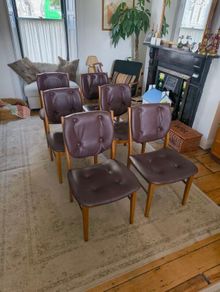 Set of 6 Vintage Mid-Century Dining Chairs.