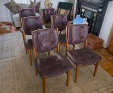 Set of 6 Vintage Mid-Century Dining Chairs.