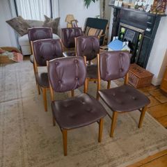 Set of 6 Vintage Mid-Century Dining Chairs.