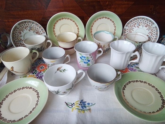 Odd Coffee Cups + Saucers
