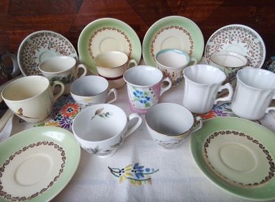 Odd Coffee Cups + Saucers