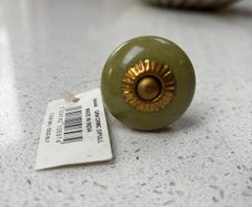 Vintage Green Ceramic Decorative Drawer Pull/Door Knob