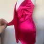 Pink satin mini dress. Size S Image 7