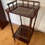 Vintage Mahogany Telephone Lamp Table with Decorative Inlay Image 3