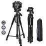 Professional Camera Tripod - Max Height 55 Inches Image 2