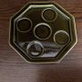 Vintage 1960s/70s  Dark Green ceramic egg cups and salt cellar with tray Image 7