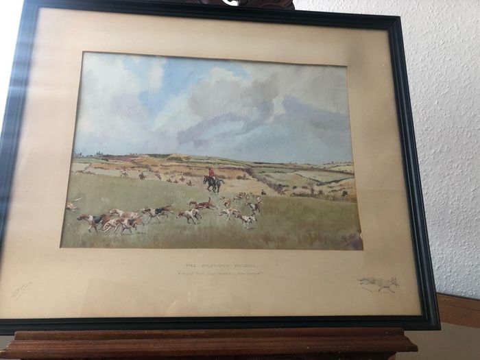 The Kilkenny Hounds by J Guille oil on board