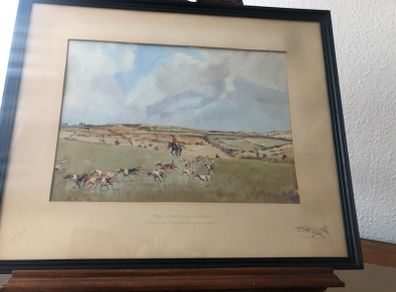 The Kilkenny Hounds by J Guille oil on board
