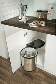 Cupboard Waste Bin with Lid for Kitchen 15 Litre