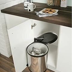 Cupboard Waste Bin with Lid for Kitchen 15 Litre