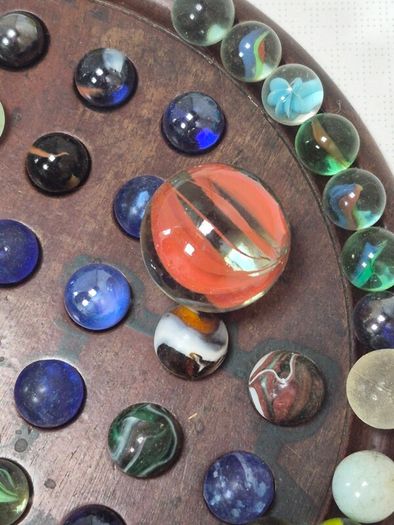 Victorian Marble Solitaire Board Game
