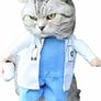 Dog Cat Doctor Costume Pet Doctor Clothing Halloween Jeans Outfit Apparel (MULTIPLE SIZES) Image 2