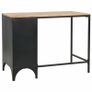 Single Pedestal Desk Solid Firwood and Steel 100x50x76 cm Image 7