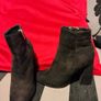 Black Suede Ankle Boots UK Size 4 Image 9
