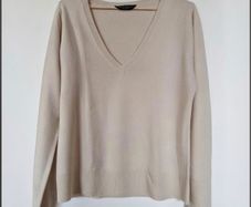 Dorothy Perkins Light V-neck Jumper,Light Beige s. 14/16
