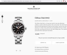 Brand-new Baume & Mercier watch Clifton Club 10412
